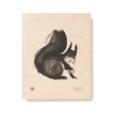 Plywood Poster Squirrel